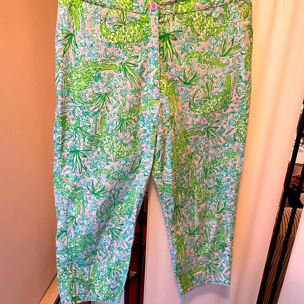 Vintage Lilly Pulitzer alligator capri pants 8P🐊 - Picture 1 of 9